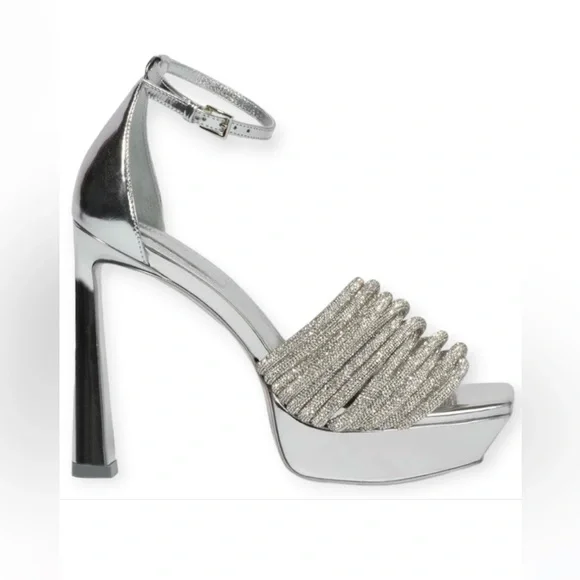 Jonathan Simkhai Lena Multi Strap Crystal Platform Sandal - Picture 3 of 8